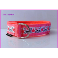 Halfcheck neon roze skull ster 